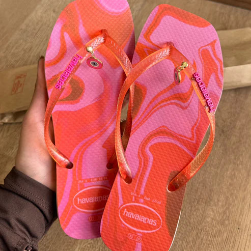 Havaianas Square Jelly Blossom + Pin Olho Grego
