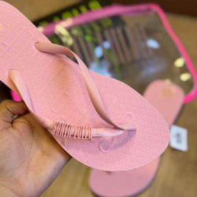 Chinelo Santa Lolla Flip Flop Borracha E Necessaire Transparente