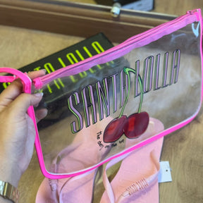 Chinelo Santa Lolla Flip Flop Borracha E Necessaire Transparente