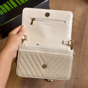 Bolsa Santa Lolla Metalizada Alça Transversal