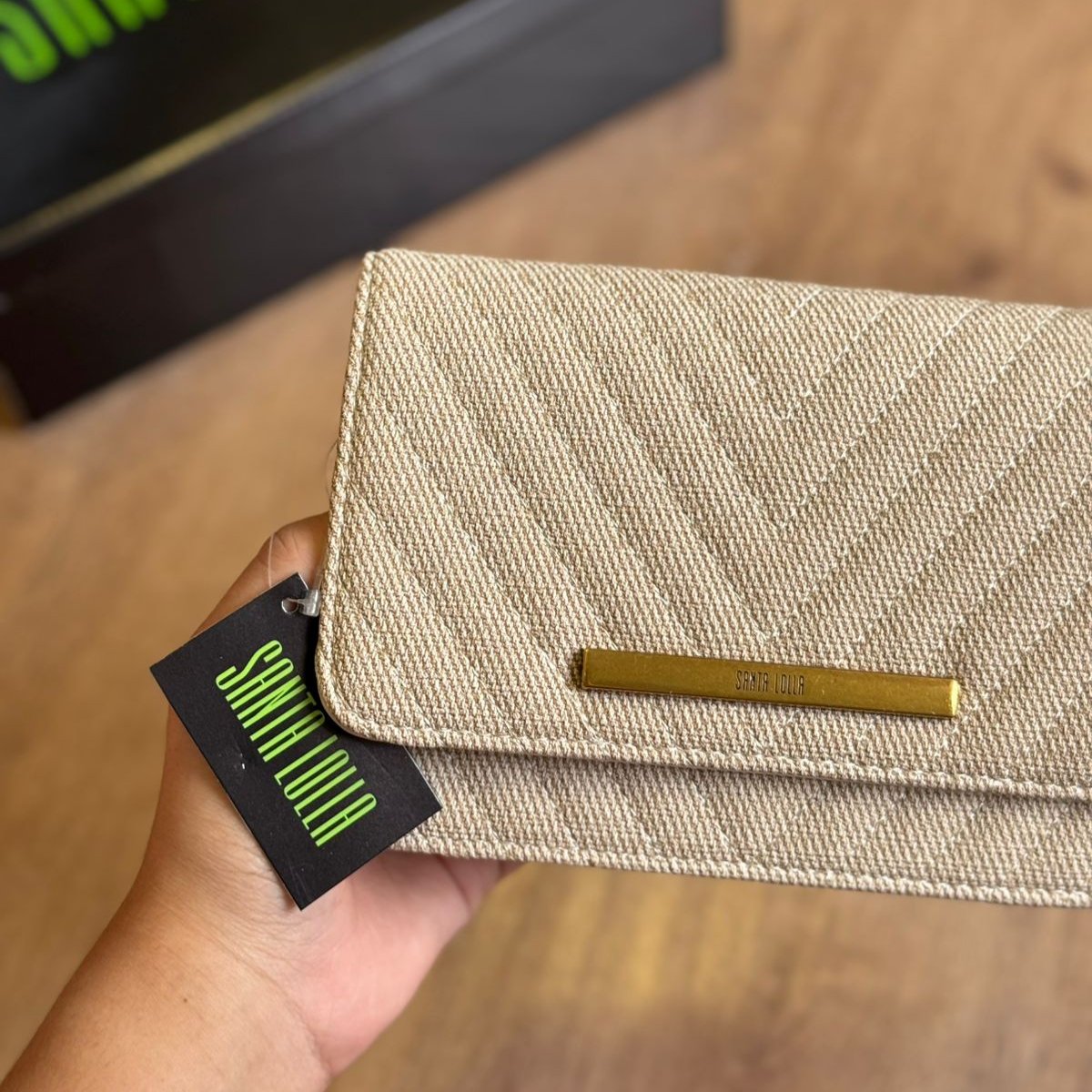 Bolsa Santa Lolla Metalizada Alça Transversal