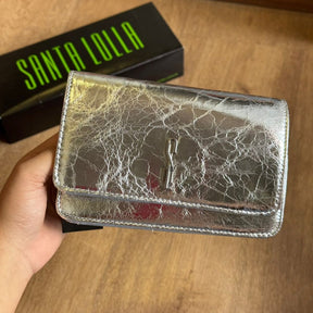 Bolsa Santa Lolla Metal Crinkle e Soft