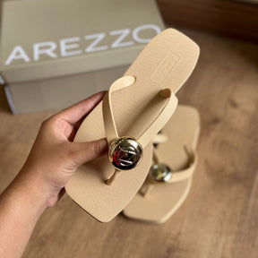 Chinelo de Dedo Arezzo Square Tiras Largas