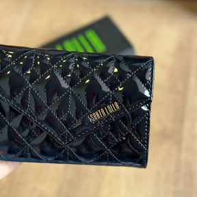 Bolsa Santa Lolla Carteira Transversal Metalizada e Verniz