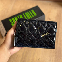 Bolsa Santa Lolla Carteira Transversal Metalizada e Verniz