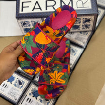 Chinelo Slide Farm Rio Praiana Print