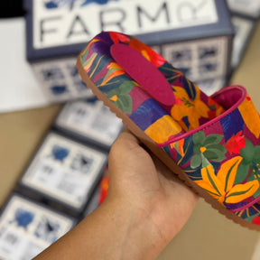 Chinelo Slide Farm Rio Praiana Print