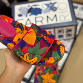 Chinelo Slide Farm Rio Praiana Print