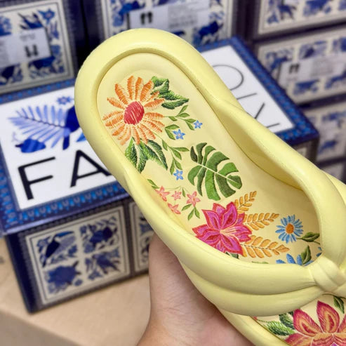 Sandália Farm Katita Tropical Amarelo