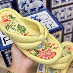 Sandália Farm Katita Tropical Amarelo