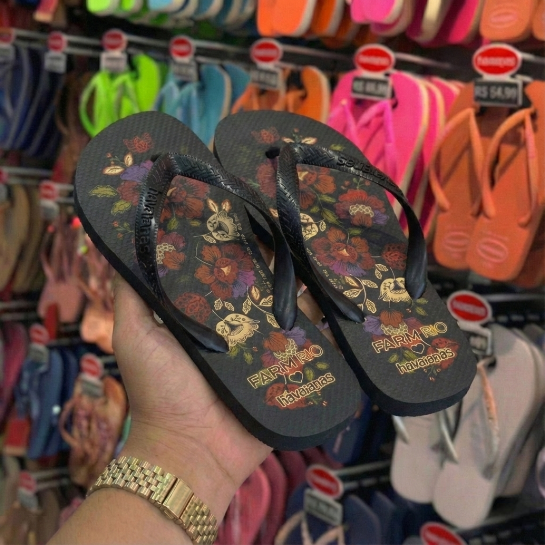 Havaianas Farm Flor de Fita Preta - Imagem 3